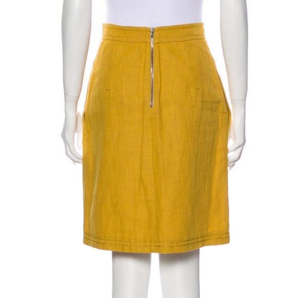 Aquilano Rimondi Knee Length Mustard Skirt - Picture 3 of 9